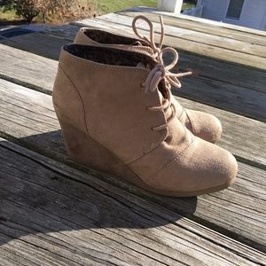 Taupe Heeled Ankle Booties